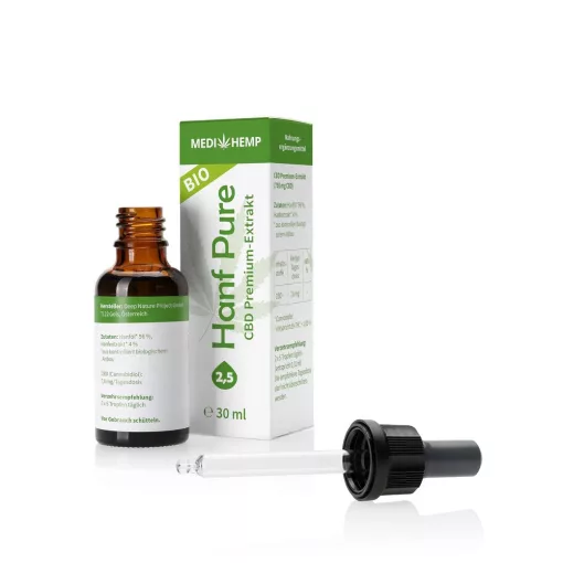 Medihemp Organic Hemp Pure CBD Oil 2.5% 30ml